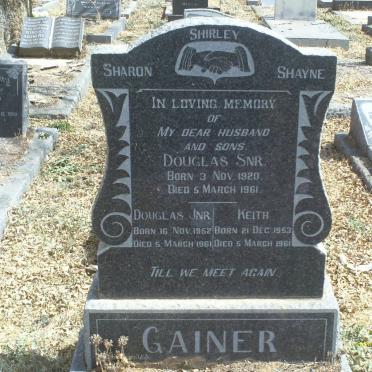 GAINER Douglas 1920-1961 :: GAINER Douglas 1952-1961 :: GAINER Keith 1953-1962