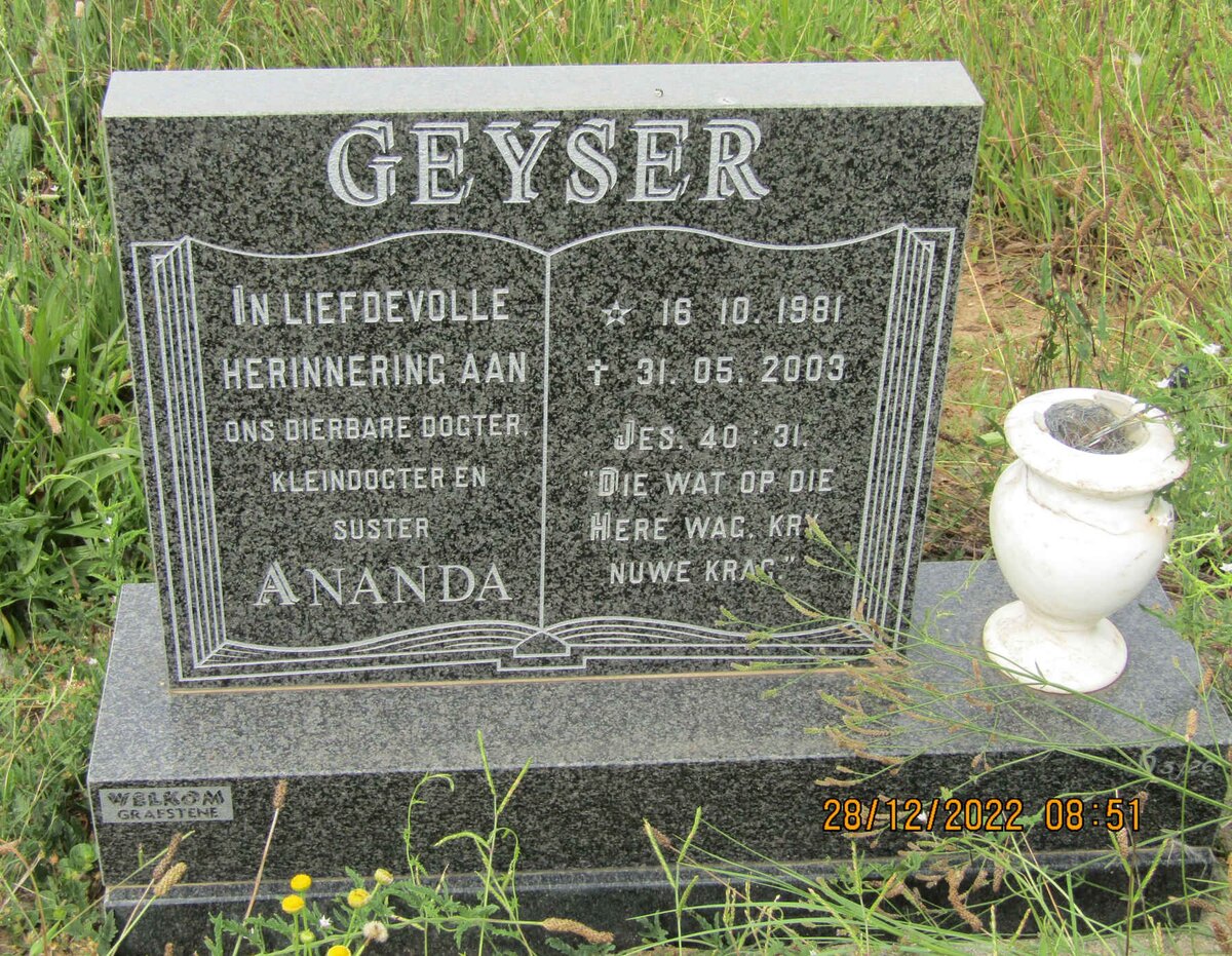 GEYSER Ananda 1981-2003