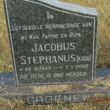 GROENEWALD Jacobus Stephanus 1929-2002