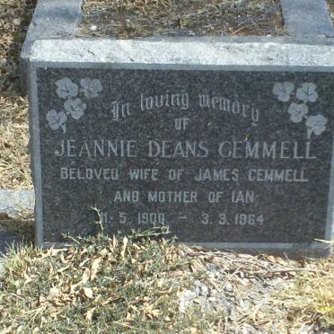 GEMMELL Jeannie Deans 1900-1964
