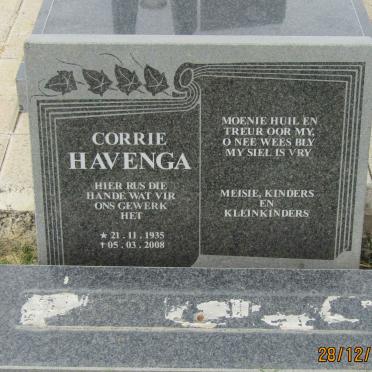 HAVENGA Corrie 1935 - 2008