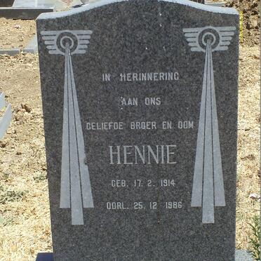 HURTER Hennie 1914-1986
