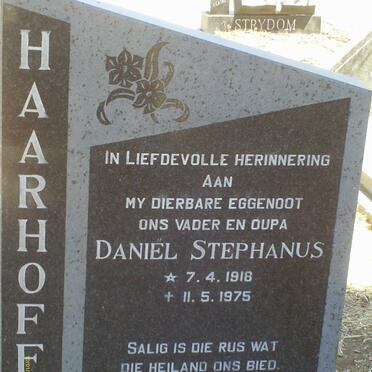 HAARHOFF Daniel Stephanus 1918-1975