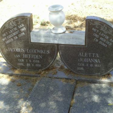 HEERDEN Jacobus Lodewikus, van 1928-1991 &amp; Aletta Johanna 1937-