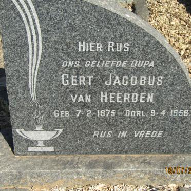 HEERDEN Gert Jacobus, van 1875 - 1958