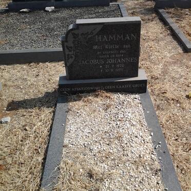 HAMMAN Jacobus Johannes 1920-1979