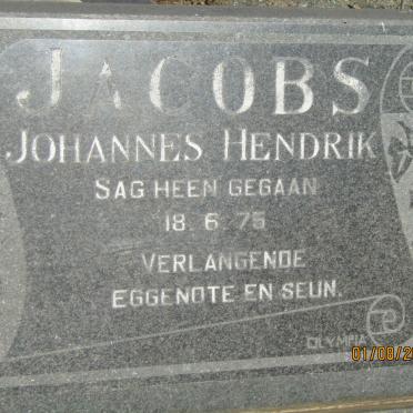 JACOBS Johannes Hendrik -1975