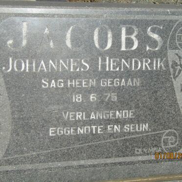 JACOBS Johannes Hendrik -1975
