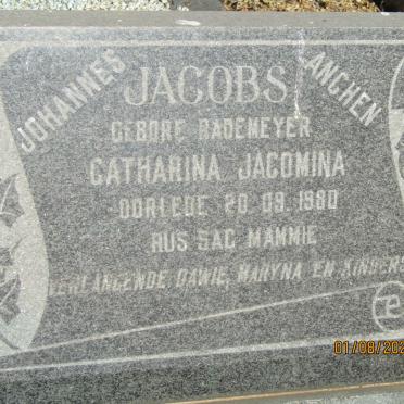 JACOBS Catharina Jacomina nee RADEMEYER -1980