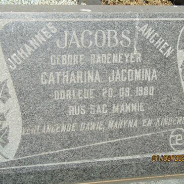 JACOBS Catharina Jacomina nee RADEMEYER -1980
