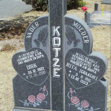 KOTZE Dirk 1922-2010 &amp; Rita 1915-1993