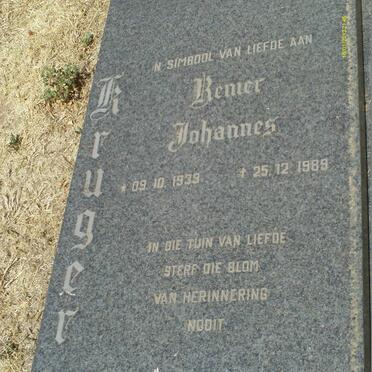 KRUGER Renier Johannes 1939-1989