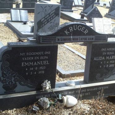 KRUGER Emmanuel 1923-1978 &amp; Alida Maria C. 1928-2002