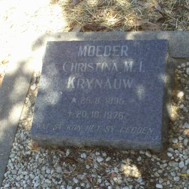 KRYNAUW Christina M.I. 1895-1976