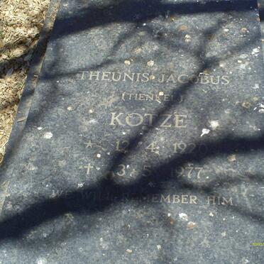 KOTZE Theunis Jacobus 1920-1977 