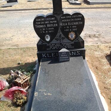 KLEINHANS Thomas Butler 1949-1977 &amp; Heila Elizabeth 1941-2002