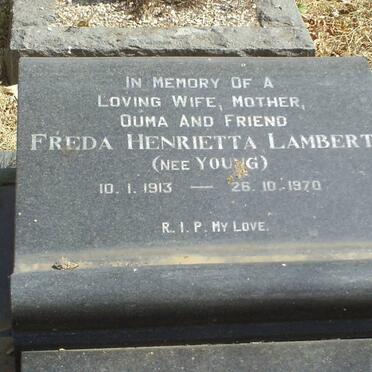 LAMBERT Freda Henrietta nee YOUNG 1913-1970