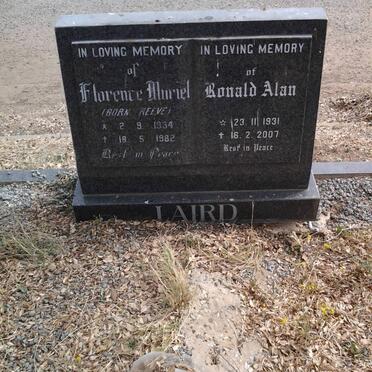LAIRD Ronald Alan 1931-2007 &amp; Florence Muriel REEVE 1934-1982