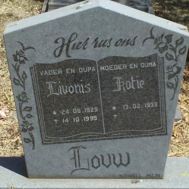 LOUW Livonis 1929-1999 &amp; Kotie 1933-