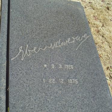 MERWE Eben, van der 1926-1975