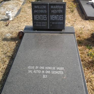 MEINTJIES Willem Jacobus 1923-2007 &amp; Martha Hester 1929-
