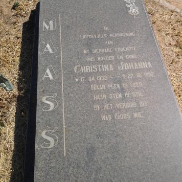 MAASS Christina Johanna 1932-1992