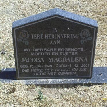 MARITZ Jacoba Magdalena 1949-2001