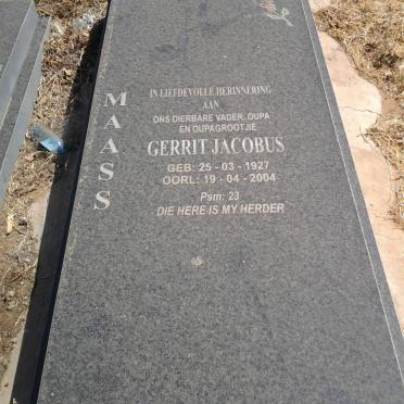 MAASS Gerrit Jacobus 1927-2004