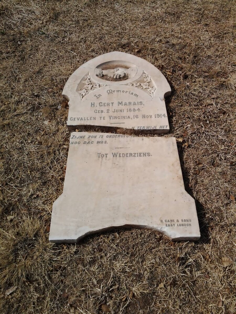 MARAIS H. Gert 1884-1914