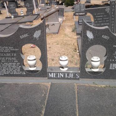 MEINTJES Jacobus Willem 1921-1996 &amp; Elizabeth Josephine 1922-1991