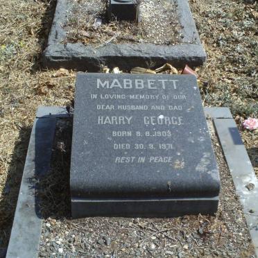 MABBETT Harry George 1903-1971