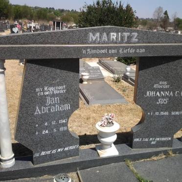 MARITZ Jan Abraham 1947-1991 &amp; Johanna C.G. SCHUTTE 1946-