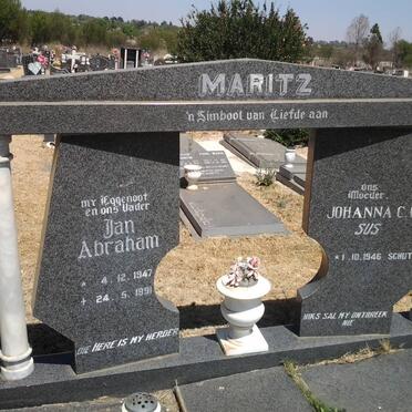 MARITZ Jan Abraham 1947-1991 &amp; Johanna C.G. SCHUTTE 1946-