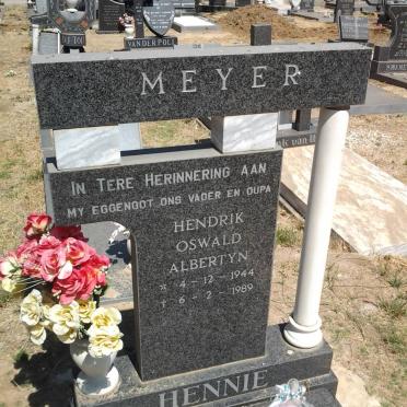 MEYER Hendrik Oswald Albertyn 1944-1989