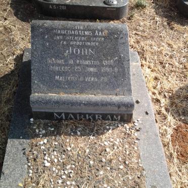 MARKRAM John 1908-1990 