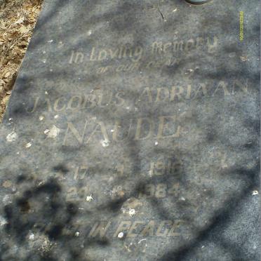 NAUDE Jacobus Adriaan 1916-1984