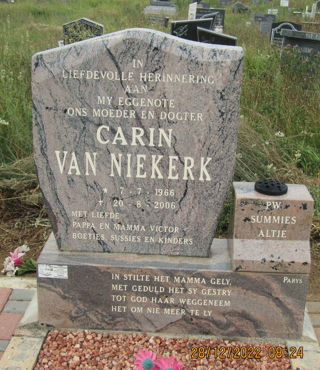 NIEKERK Carin, van 1966-2006