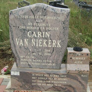 NIEKERK Carin, van 1966-2006