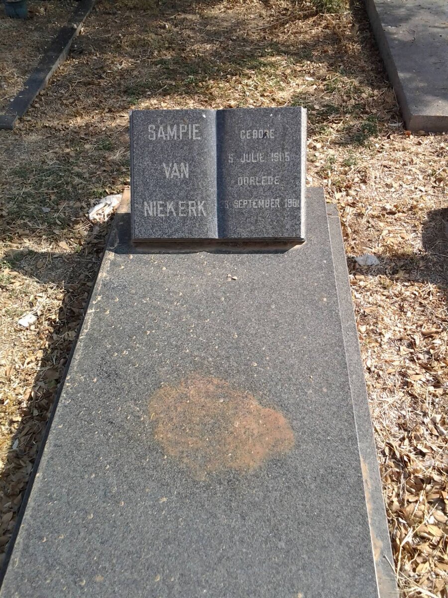 NIEKERK Sampie, van 1905-1981