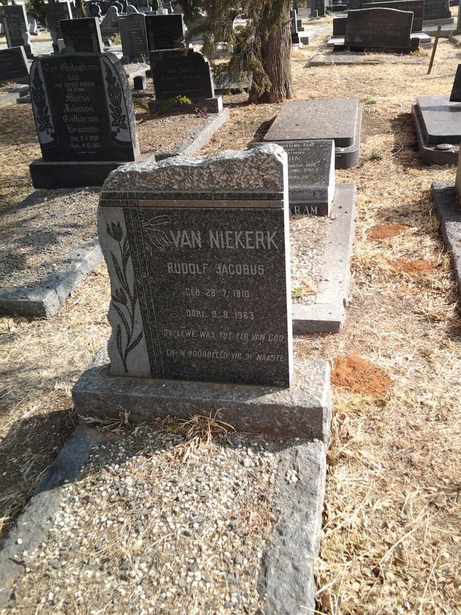 NIEKERK Rudolf Jacobus, van 1910-1963