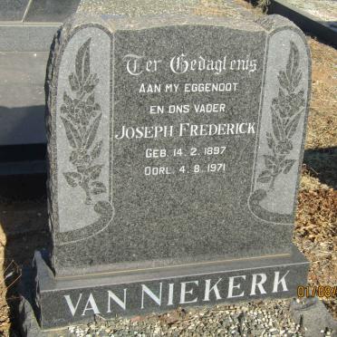 NIEKERK Joseph Frederick, van 1897-1971