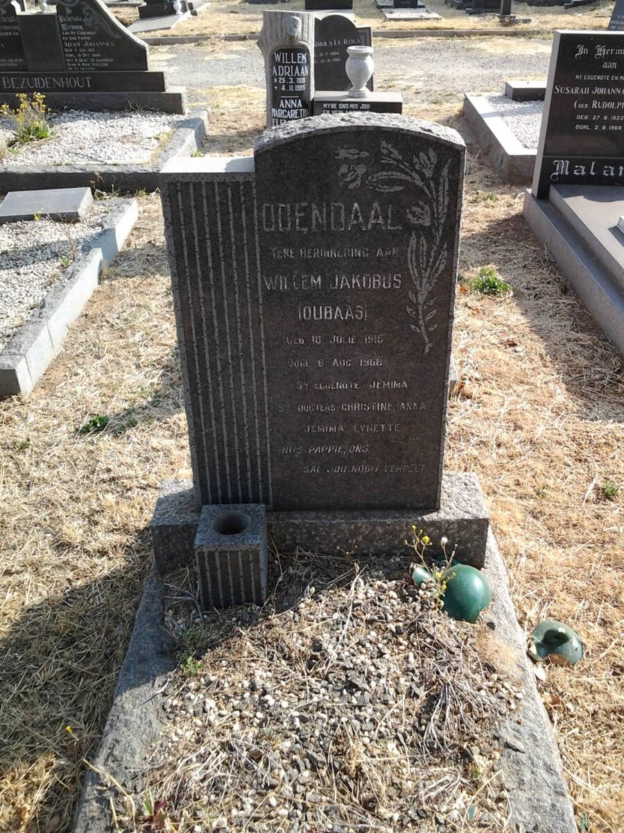 ODENDAAL Willem Jakobus 1915-1966
