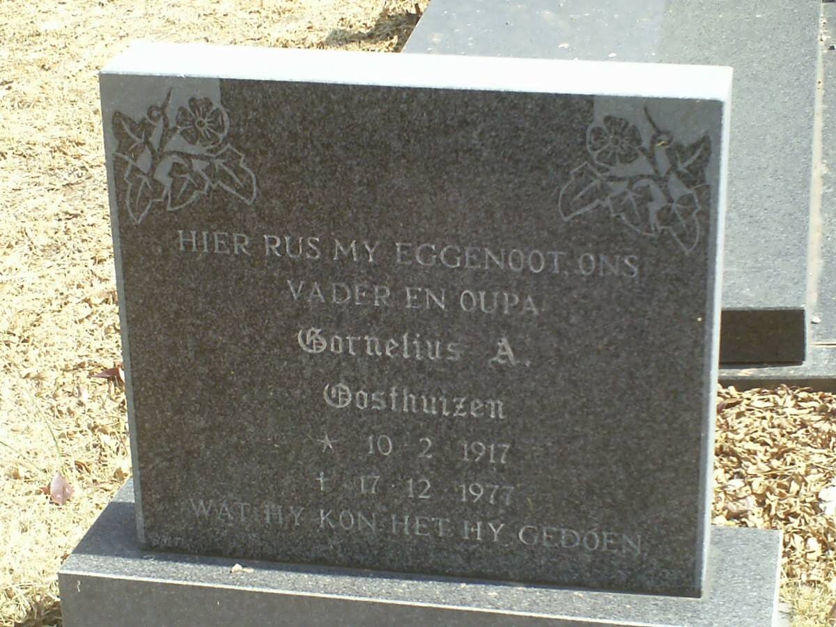 OOSTHUIZEN Cornelius A. 1917-1977