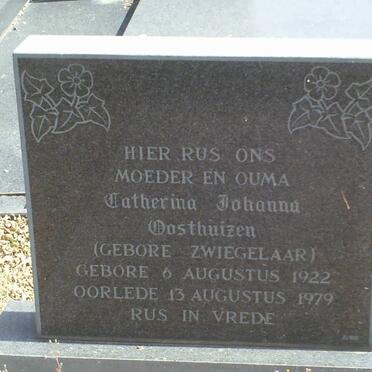 OOSTHUIZEN Catherina Johanna nee ZWIEGELAAR 1922-1979