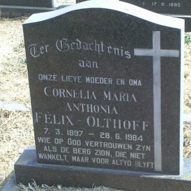 OLTHOFF Cornelia Maria Antonia, Felix 1897-1984