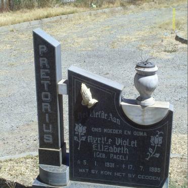 PRETORIUS Myrtle Violet Elizabeth nee PAGEL 1931-1985