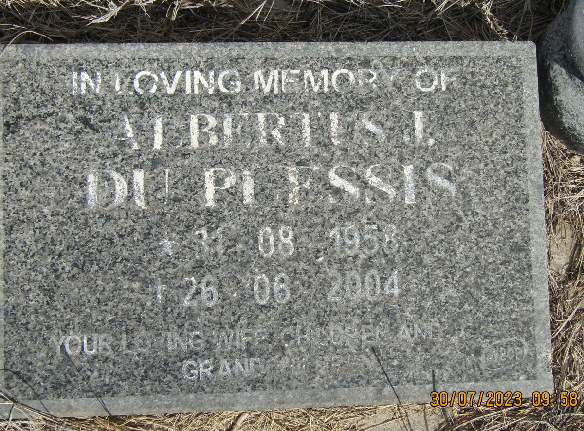 PLESSIS Albertus J., du 1958-2004