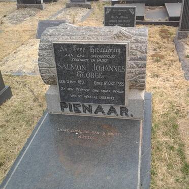 PIENAAR Salmon Johannes George 1891-1955