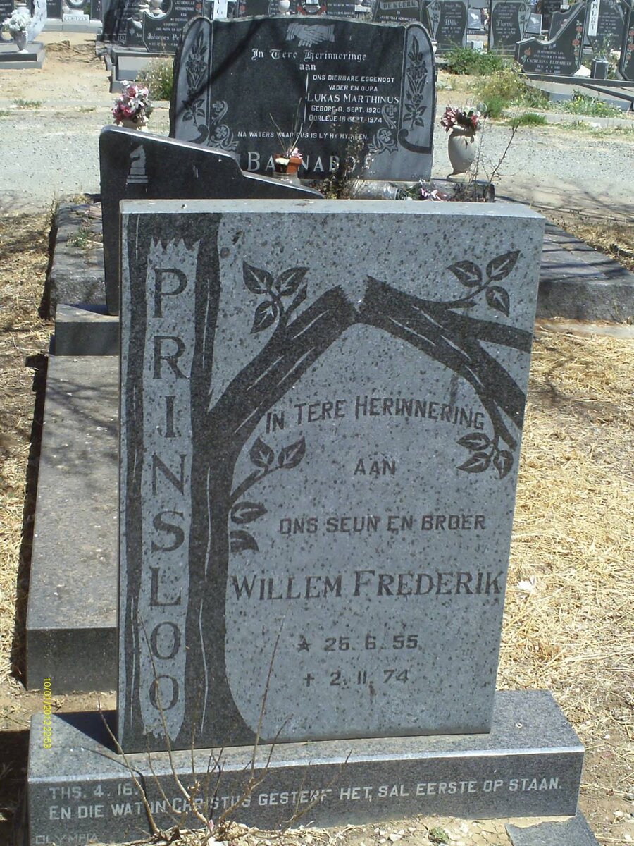 PRINSLOO Willem Frederik 1955-1974
