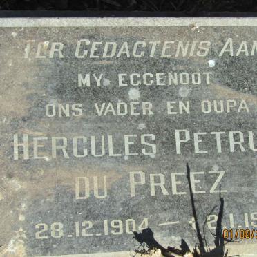 PREEZ Hercules Petrus, du 1904-1976